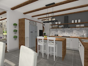Dom Świnoujście - Kuchnia, styl prowansalski - zdjęcie od Atena Projektowanie wnętrz