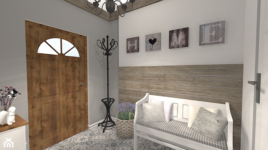 Dom Świnoujście - Hol / przedpokój, styl prowansalski - zdjęcie od Atena Projektowanie wnętrz