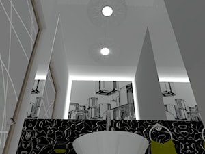 Dom jednorodzinny w Orzeszu - Mała bez okna z punktowym oświetleniem łazienka, styl nowoczesny - zdjęcie od Atena Projektowanie wnętrz