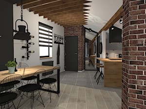 Mieszkanie Bielsko-Biała - Hol / przedpokój, styl industrialny - zdjęcie od Atena Projektowanie wnętrz