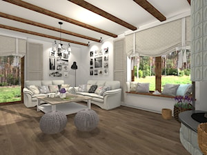 Dom Świnoujście - Salon, styl prowansalski - zdjęcie od Atena Projektowanie wnętrz