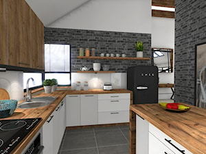 Dom jednorodzinny Kozy - Kuchnia, styl rustykalny - zdjęcie od Atena Projektowanie wnętrz