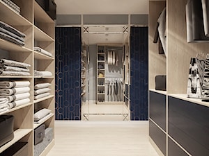 DOM Z KOLOREM BLUE - Garderoba, styl nowoczesny - zdjęcie od Alina Mokrzycka Architekt / Wnętrza / Grafika