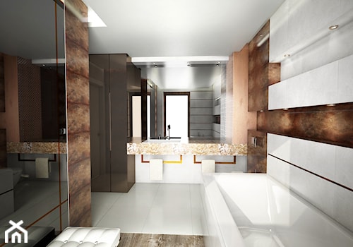 wizualizacja łazienki - zdjęcie od Alina Mokrzycka Architekt / Wnętrza / Grafika