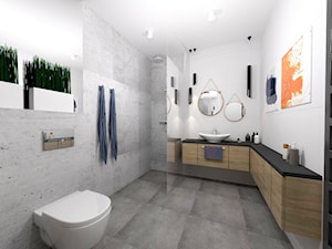betonowa łazienka - Łazienka, styl nowoczesny - zdjęcie od moolo studio