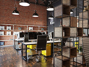 Projekt biura - Wnętrza publiczne, styl industrialny - zdjęcie od YOR Design biuro projektowe Tarnów