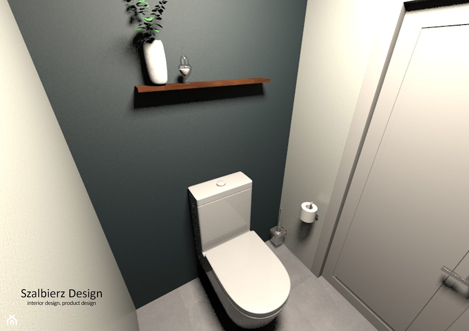 WC DLA GOŚCI - Łazienka, styl nowoczesny - zdjęcie od SZALBIERZ.DESIGN - Homebook