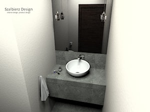 WC DLA GOŚCI - Łazienka, styl minimalistyczny - zdjęcie od SZALBIERZ.DESIGN