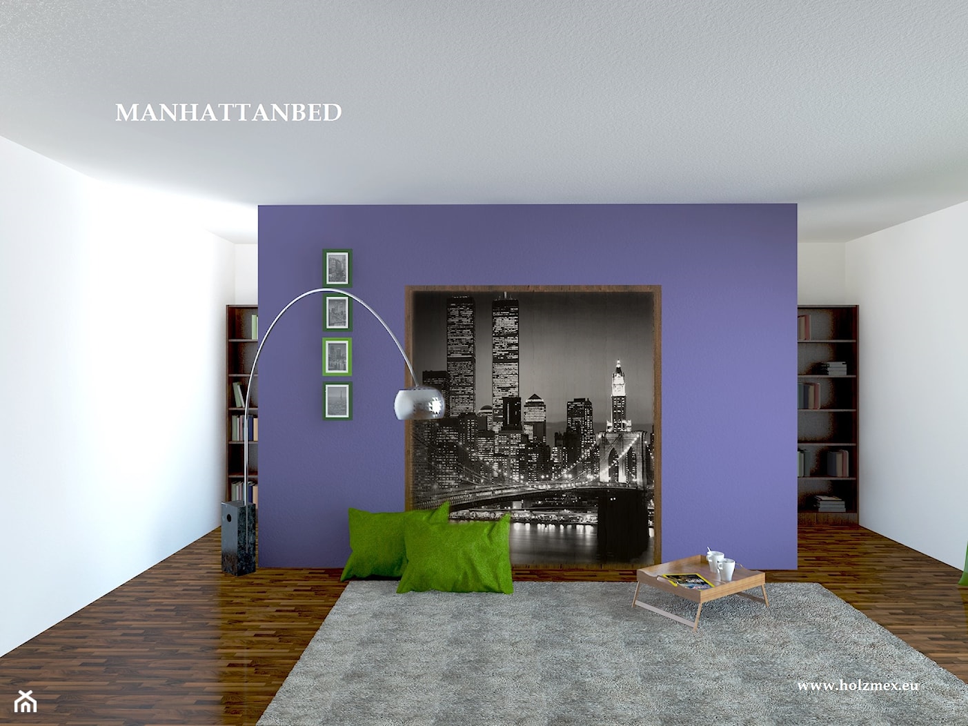 Manhattanbed - łóżko w szafie - zdjęcie od Holzmex - łóżko w szafie - Homebook