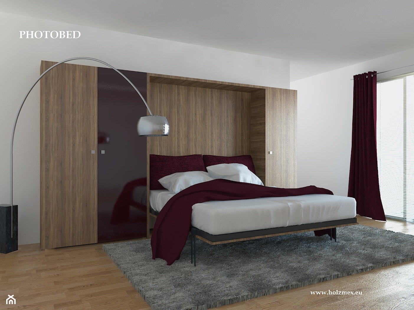 Photobed - łóżko w szafie - zdjęcie od Holzmex - łóżko w szafie - Homebook