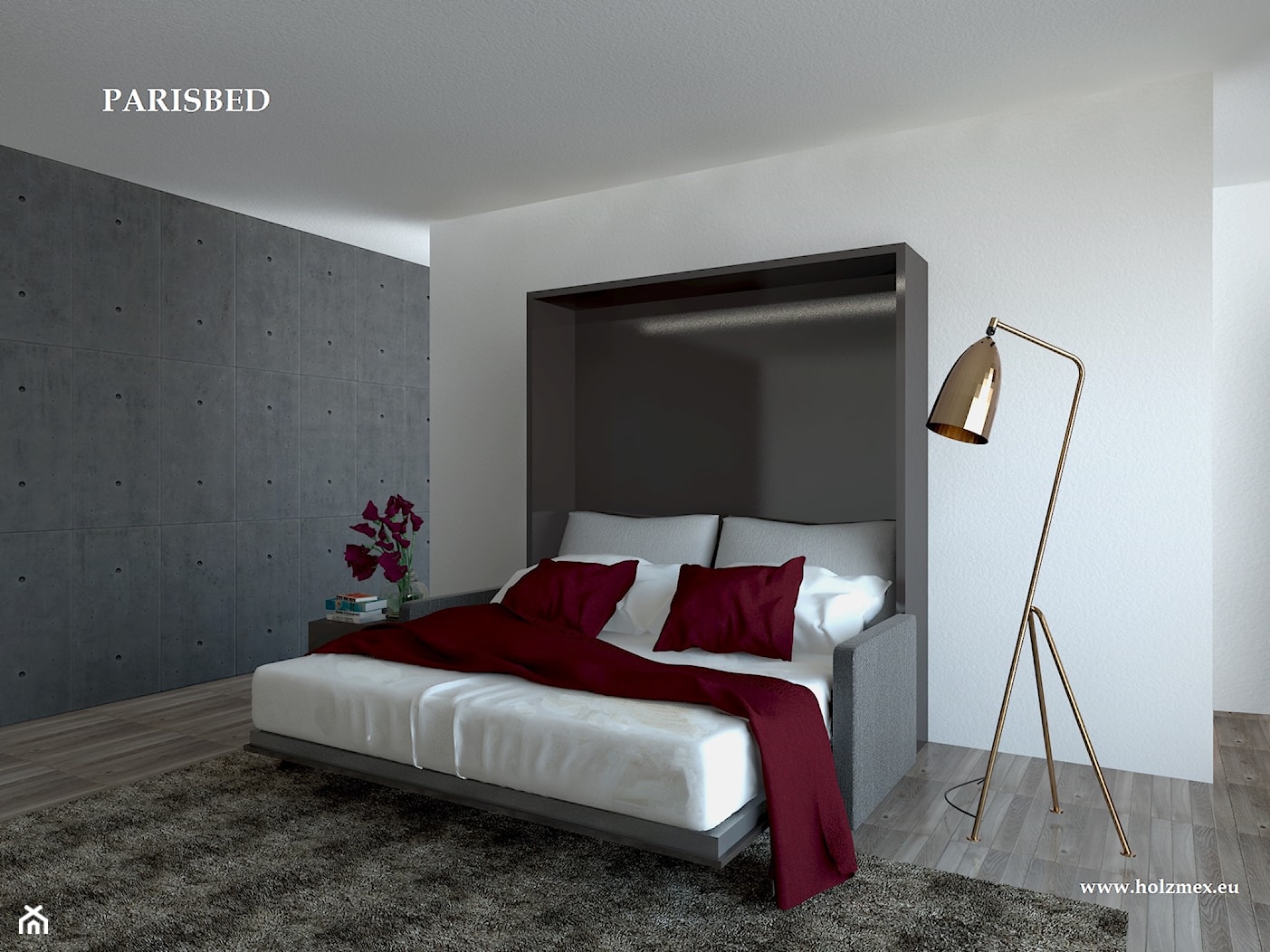 Parisbed - łóżko w szafie - zdjęcie od Holzmex - łóżko w szafie - Homebook