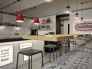 Bistro URBAN BURITOS Warszawa 35 mkw - Wnętrza publiczne, styl industrialny - zdjęcie od INSIDEarch