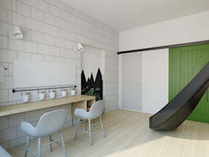 dom pasywny w Nałęczowie - Średni biały szary pokój dziecka dla dziecka dla nastolatka dla chłopca, styl industrialny - zdjęcie od INSIDEarch