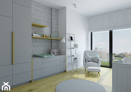 mieszkanie 140 mkw - Warszawa / Powsin - Średni biały pokój dziecka dla niemowlaka dla chłopca dla dziewczynki, styl nowoczesny - zdjęcie od INSIDEarch