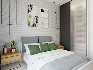 mieszkanie o polsko-skandynawskim charakterze 83mkw - Mała biała sypialnia, styl skandynawski - zdjęcie od INSIDEarch