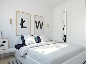 mieszkanie Warszawa / Bartycka - Mała biała sypialnia, styl nowoczesny - zdjęcie od INSIDEarch