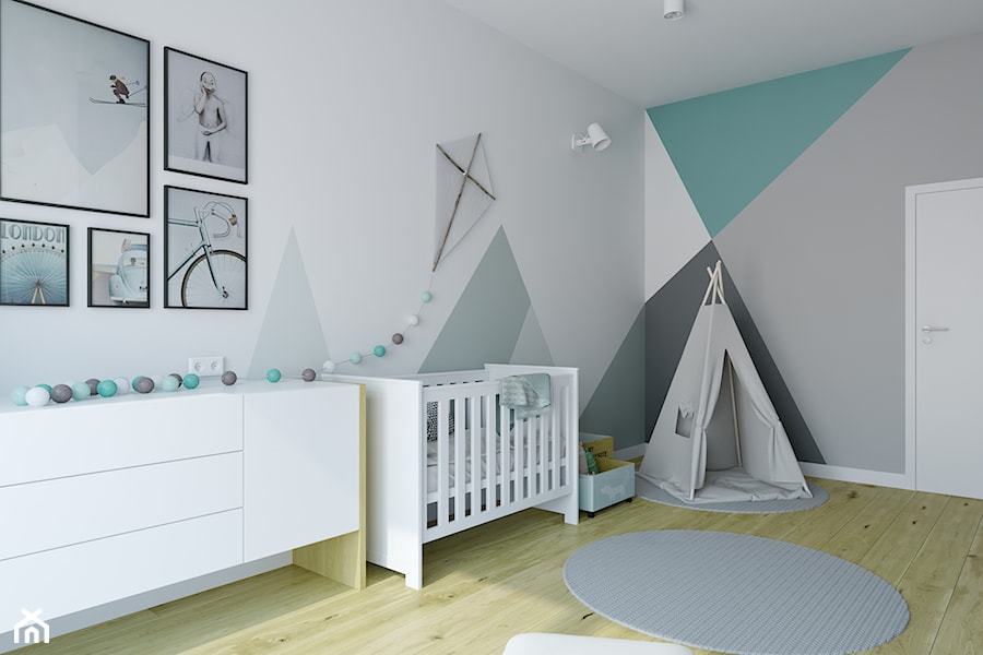 mieszkanie 140 mkw - Warszawa / Powsin - Średni biały szary pokój dziecka dla niemowlaka dla dziecka dla chłopca dla dziewczynki, styl nowoczesny - zdjęcie od INSIDEarch