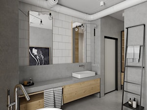 dom pasywny w Nałęczowie - Średnia łazienka, styl industrialny - zdjęcie od INSIDEarch