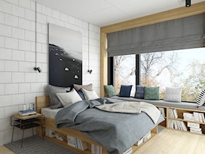 dom pasywny w Nałęczowie - Średnia biała sypialnia, styl industrialny - zdjęcie od INSIDEarch