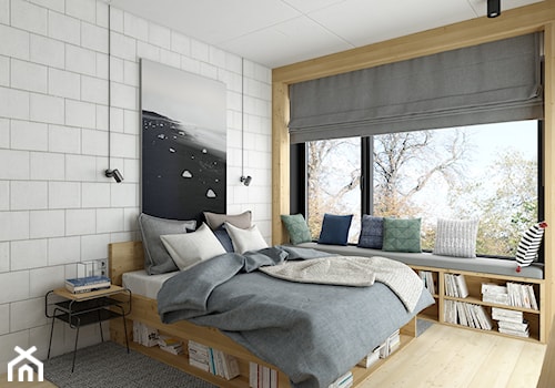 dom pasywny w Nałęczowie - Średnia biała sypialnia, styl industrialny - zdjęcie od INSIDEarch
