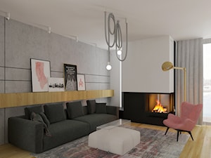 dom jednorodzinny 220 mkw - Salon, styl nowoczesny - zdjęcie od INSIDEarch