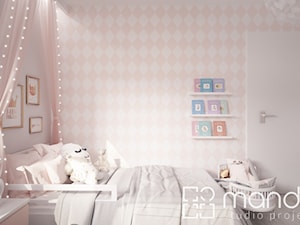 Projekt wnętrza pokoju dla dziewczynki 12m2 - zdjęcie od studio_projektowe_mandala