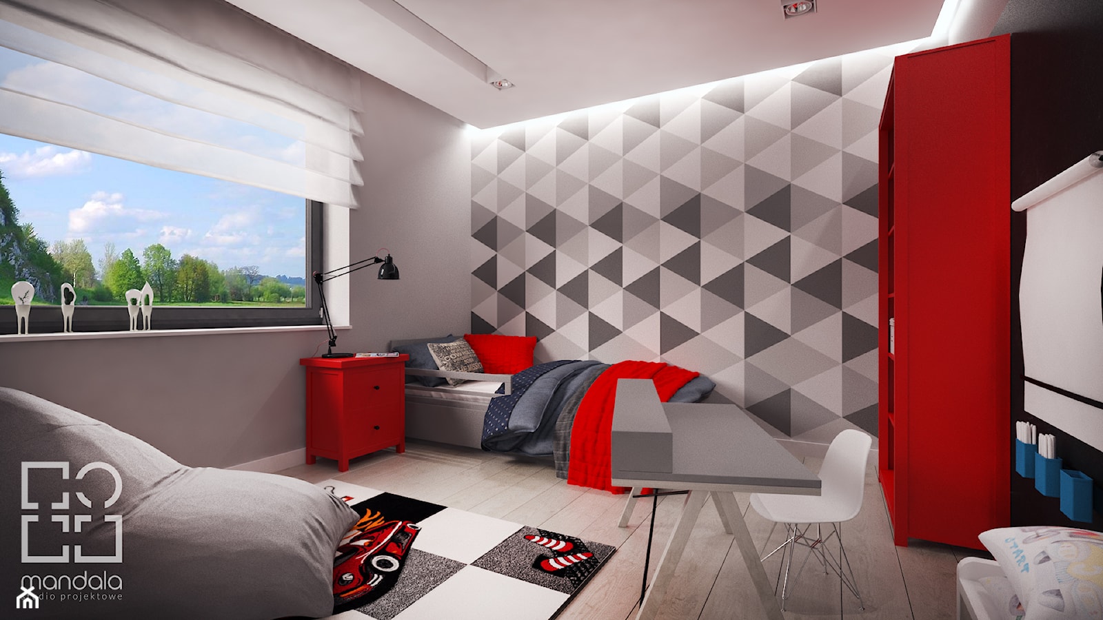 Pokój chłopca 16 m2 - zdjęcie od studio_projektowe_mandala - Homebook