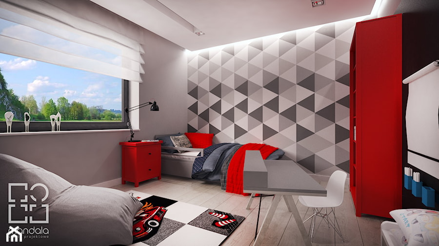 Pokój chłopca 16 m2 - zdjęcie od studio_projektowe_mandala