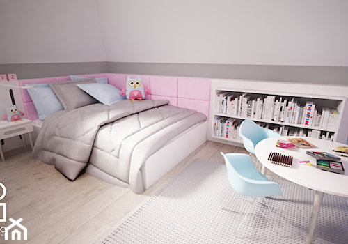 Pokój dla dziewczynki w 271 m2 domu jednorodzinnym - zdjęcie od studio_projektowe_mandala