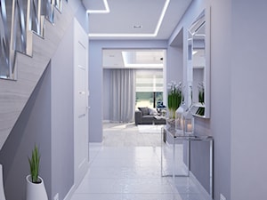 Projekt nowoczesnego wnętrza w domu jednorodzinnym - Średni szary hol / przedpokój, styl nowoczesny - zdjęcie od studio_projektowe_mandala