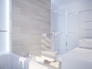 Projekt nowoczesnego wnętrza w domu jednorodzinnym - Średnia bez okna łazienka, styl nowoczesny - zdjęcie od studio_projektowe_mandala