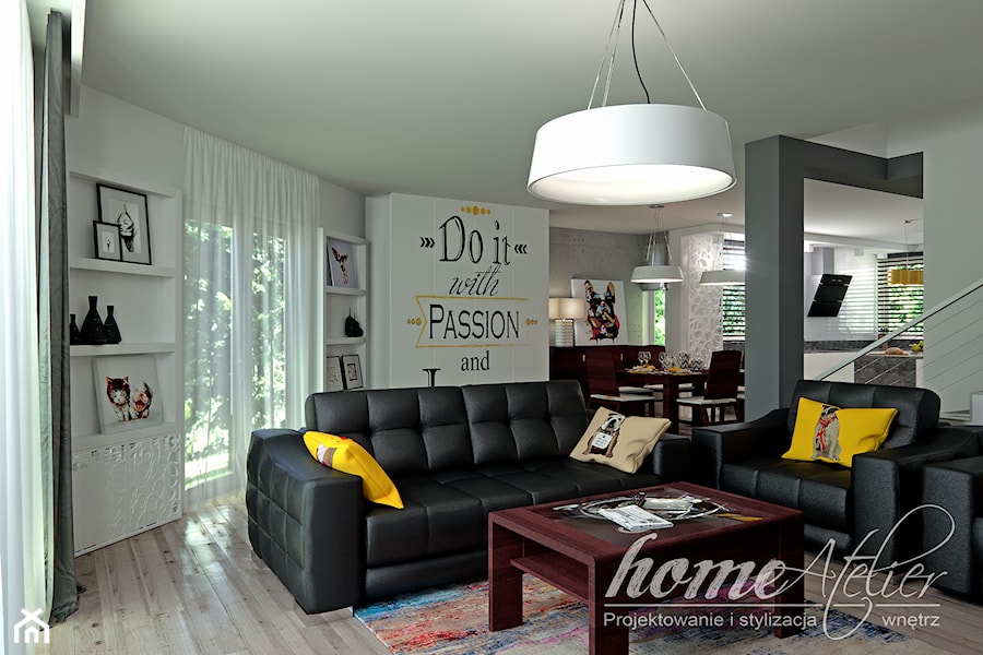 Do it with Passion and Love - Salon, styl nowoczesny - zdjęcie od Home Atelier Aneta Rosińska-Dadsi