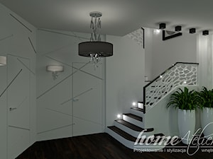Black & White - Schody, styl glamour - zdjęcie od Home Atelier Aneta Rosińska-Dadsi