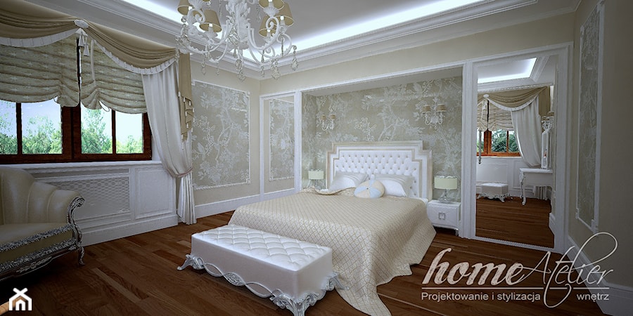 Kremlowski przepych - willa w Walendowie - Sypialnia, styl glamour - zdjęcie od Home Atelier Aneta Rosińska-Dadsi