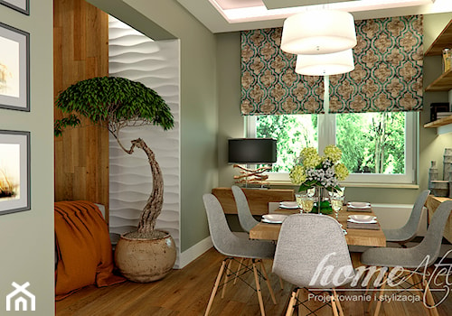 Chilled Honey - Mała szara zielona jadalnia jako osobne pomieszczenie, styl nowoczesny - zdjęcie od Home Atelier Aneta Rosińska-Dadsi