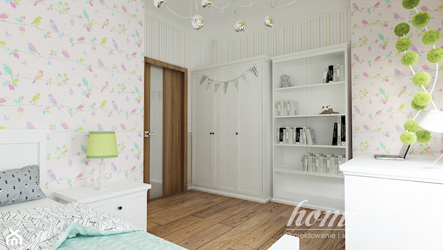Kolonialny Vintage - Duży biały pokój dziecka dla nastolatka dla chłopca dla dziewczynki, styl nowoczesny - zdjęcie od Home Atelier Aneta Rosińska-Dadsi