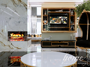 Gold Luxury - Średni beżowy salon, styl glamour - zdjęcie od Home Atelier Aneta Rosińska-Dadsi