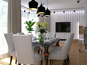 Daylight - Duża szara jadalnia w salonie, styl nowoczesny - zdjęcie od Home Atelier Aneta Rosińska-Dadsi