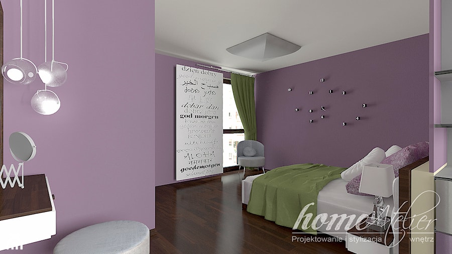 Barwna elegancja - Sypialnia, styl nowoczesny - zdjęcie od Home Atelier Aneta Rosińska-Dadsi