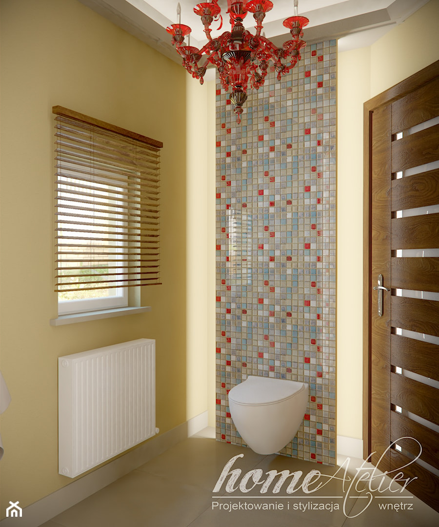 Kolonialny Modern - Mała na poddaszu łazienka z oknem, styl tradycyjny - zdjęcie od Home Atelier Aneta Rosińska-Dadsi