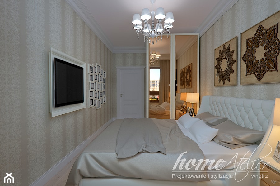 Klasyka w odcieniu wanilii - Średnia sypialnia, styl tradycyjny - zdjęcie od Home Atelier Aneta Rosińska-Dadsi
