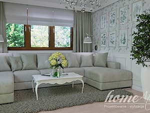 French Linen - Mały szary salon, styl glamour - zdjęcie od Home Atelier Aneta Rosińska-Dadsi