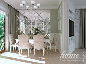 French Linen - Średnia szara jadalnia jako osobne pomieszczenie - zdjęcie od Home Atelier Aneta Rosińska-Dadsi