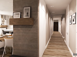 Apartament w wielu odcieniach szarości - Duży beżowy hol / przedpokój, styl nowoczesny - zdjęcie od Insidelab