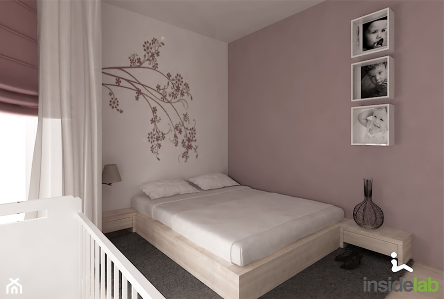 KOLOROWA WARSZAWA - Sypialnia, styl nowoczesny - zdjęcie od Insidelab