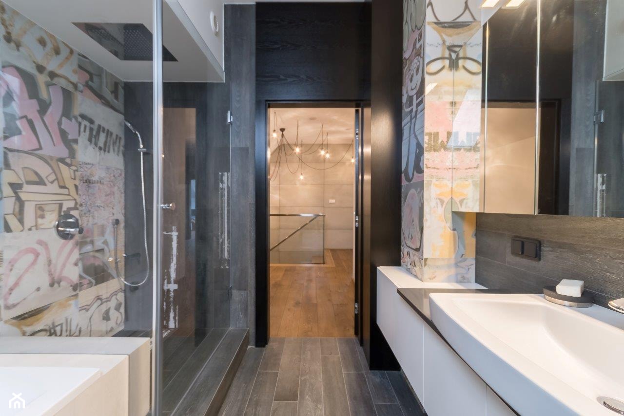 REZYDENCJA POD KRAKOWEM REALIZACJA - Średnia łazienka, styl nowoczesny - zdjęcie od Insidelab - Homebook