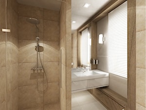 DOM Z KOMINKIEM - Średnia łazienka z oknem, styl nowoczesny - zdjęcie od Insidelab