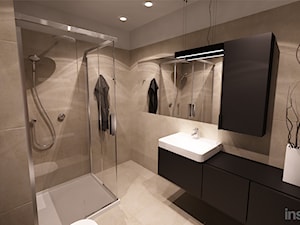 MAŁE MIESZKANIE - Średnia bez okna łazienka, styl nowoczesny - zdjęcie od Insidelab