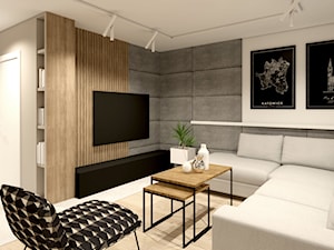 Mieszkanie dwupoziomowe - Salon, styl nowoczesny - zdjęcie od Marzena Podleśna