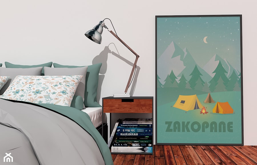 Zakopane w sypialni - zdjęcie od KINGDOM Home Staging